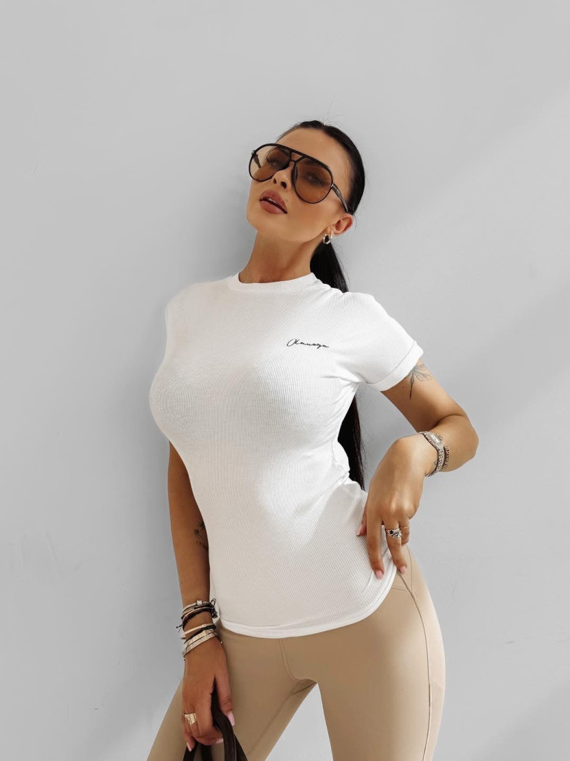 t-shirt FIOERY ecru WYPRZEDAŻ 