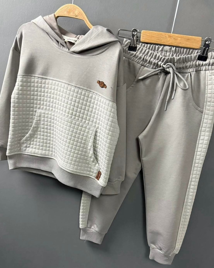 Komplet pikówka kocak szary