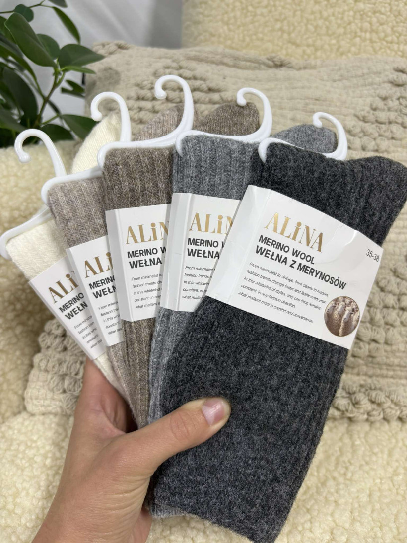 skarpety damskie Wełna z merynosów