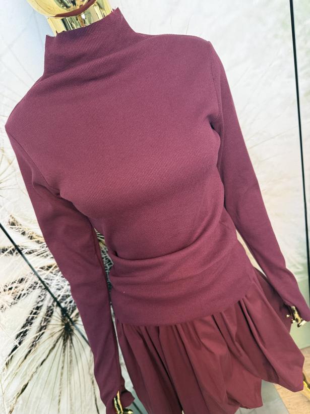 Półgolf bawełna prążek premium Minouu