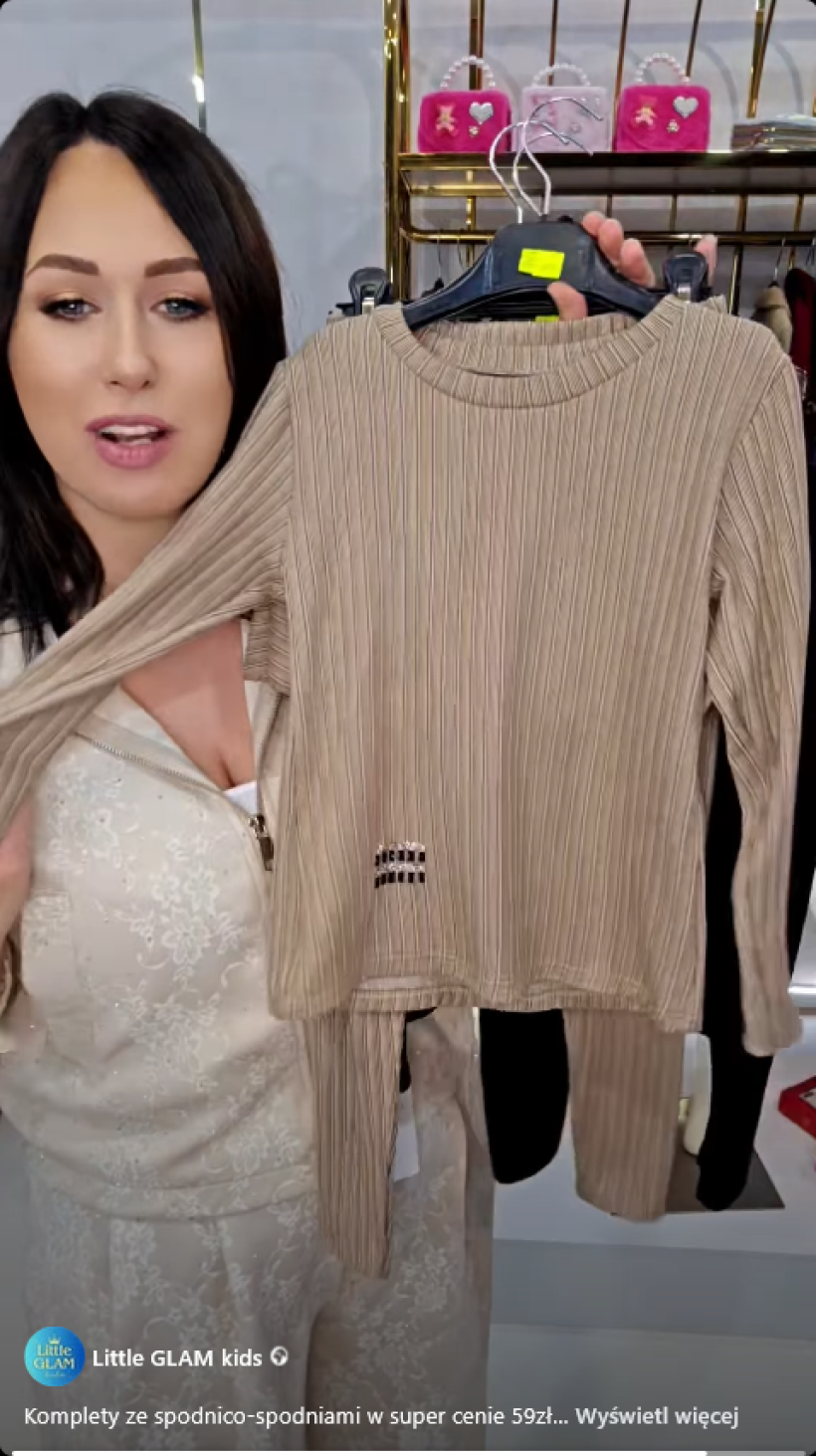 W Komplet MIN MIN 3077 SPÓDNICO/SPODNIE - KARMEL