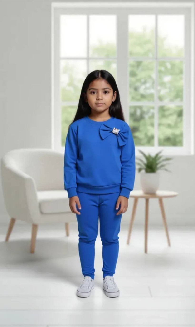 Bluza dziecięca Emiś granat z kokardą | Wygoda i styl