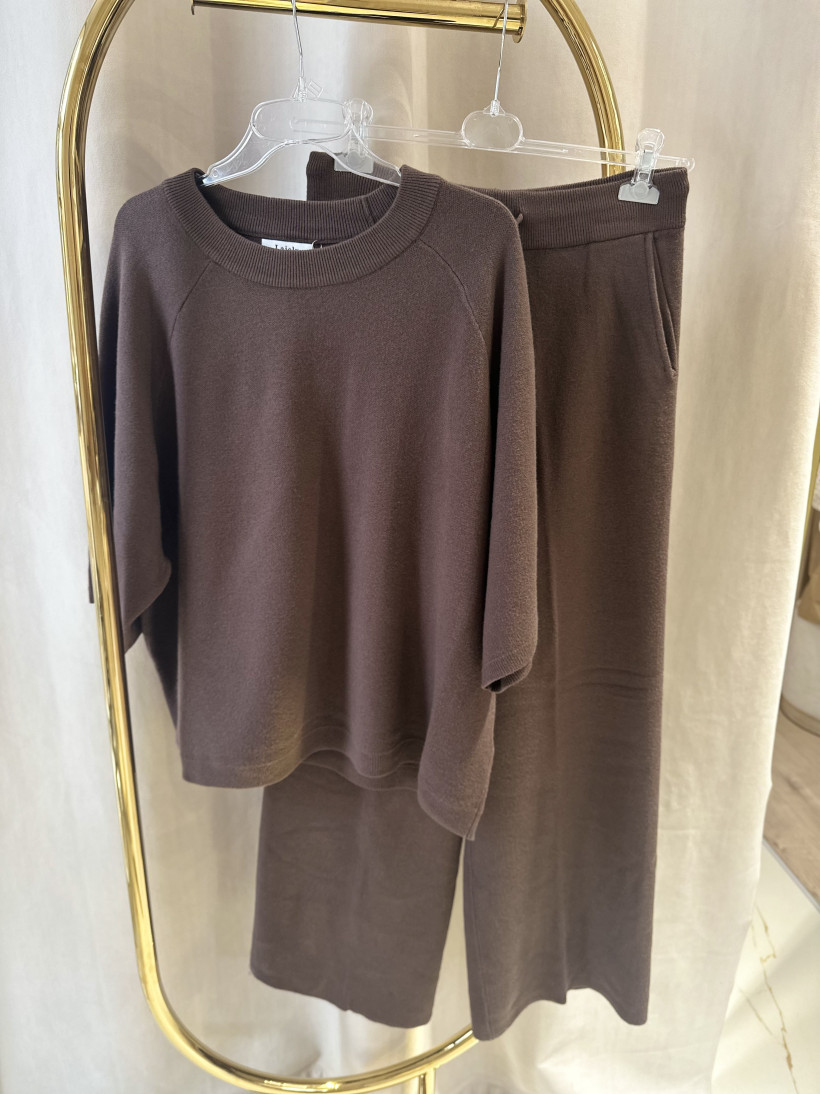 LAJOLY KOMPLET DZIANINOWY CZEKOLADA