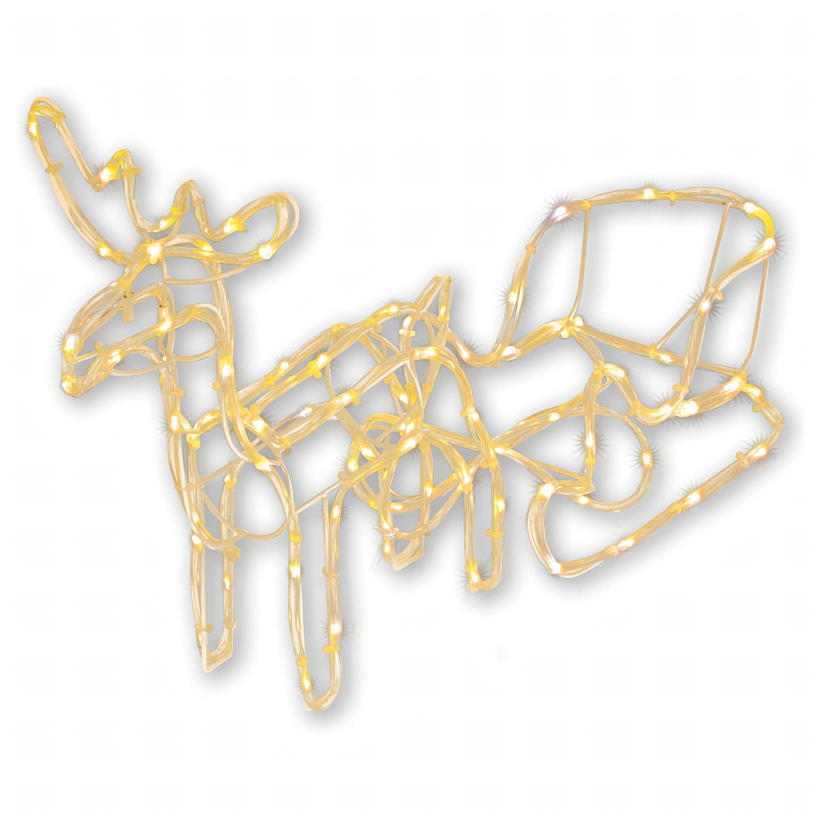 Renifer z Saniami LED 240 – magiczna ozdoba świąteczna