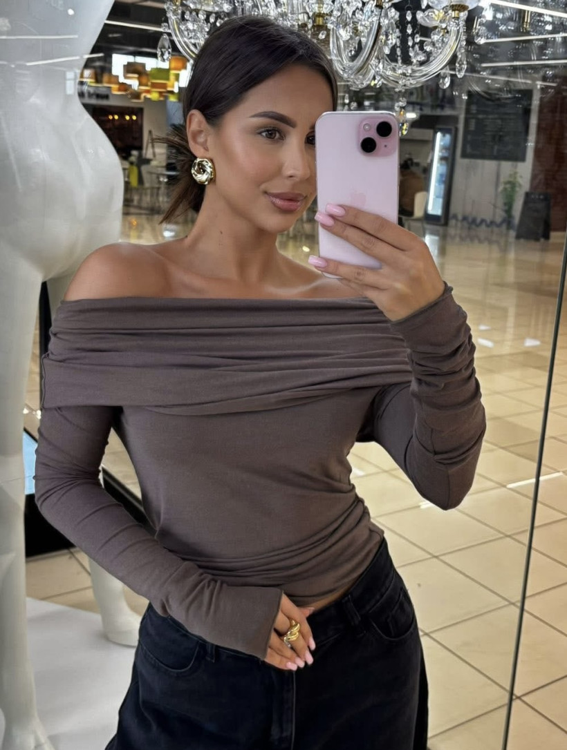 Bluzka wiskozowa z długim rękawem - Hiszpanka EMO 