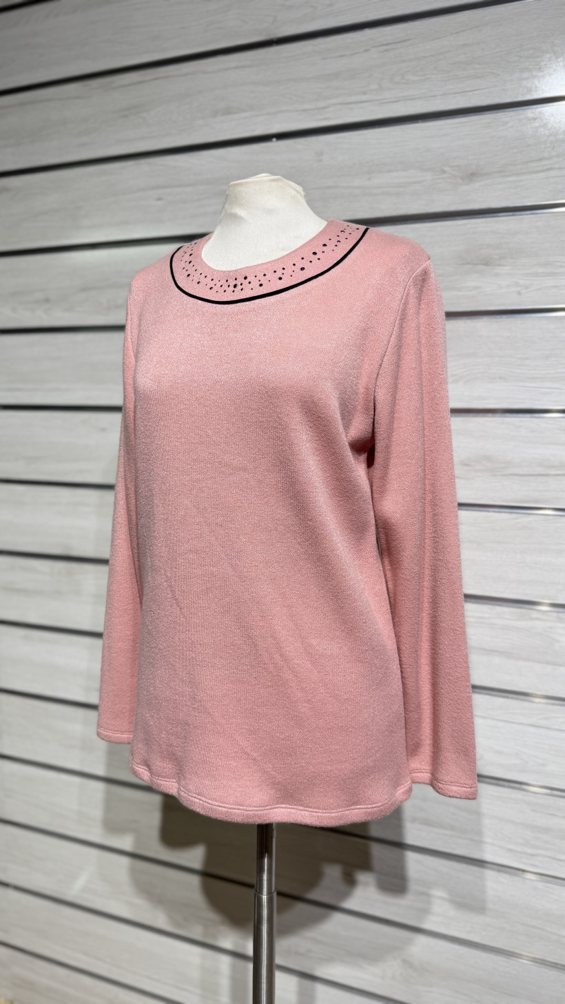 TUNICA MALHA APLIQUES NA GOLA