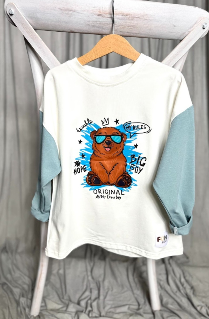 LONG OVER ECRU-NIEBIESKI BIG BOY FUN KIDS 