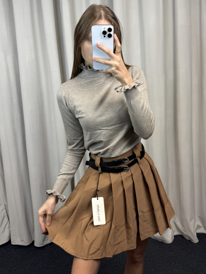 Spódniczka czekoladowa + 2 paski 