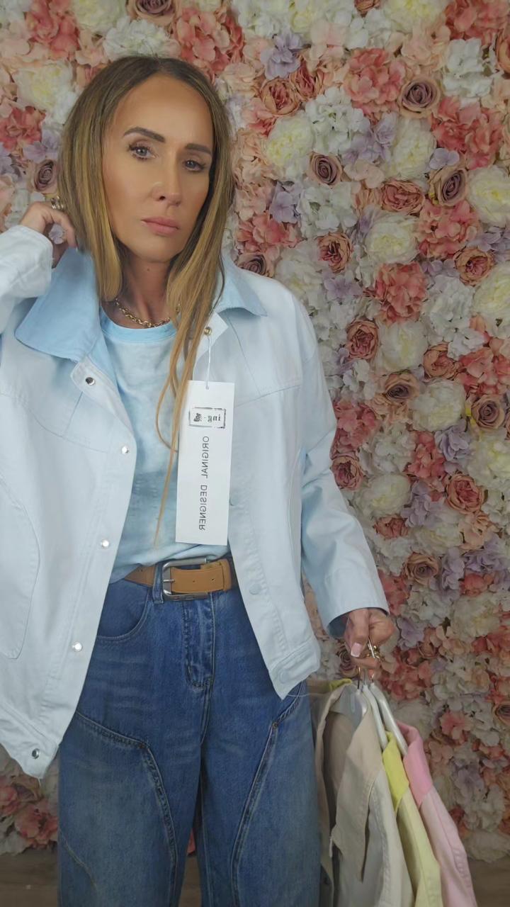 Kurtka jeans pastel