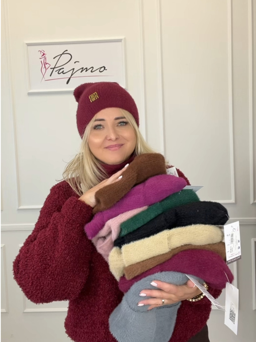 Zestaw czapka  z kominem Min 13696