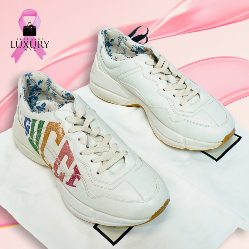 GUCCI RHYTHON SIDE MULTICOLOR LOGO SNEAKERS S40