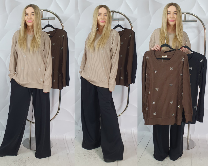 BLUZKA PRĄŻEK  PEDRA  KOKARDKI 5094 RB33 