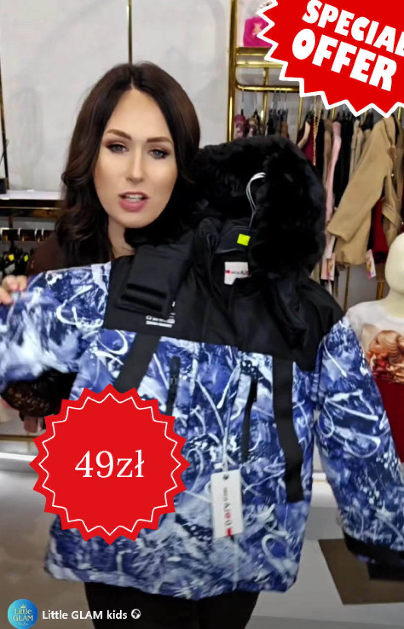 Kurtka ROSTORY CHILD  HK062-CZARNY/GRANAT