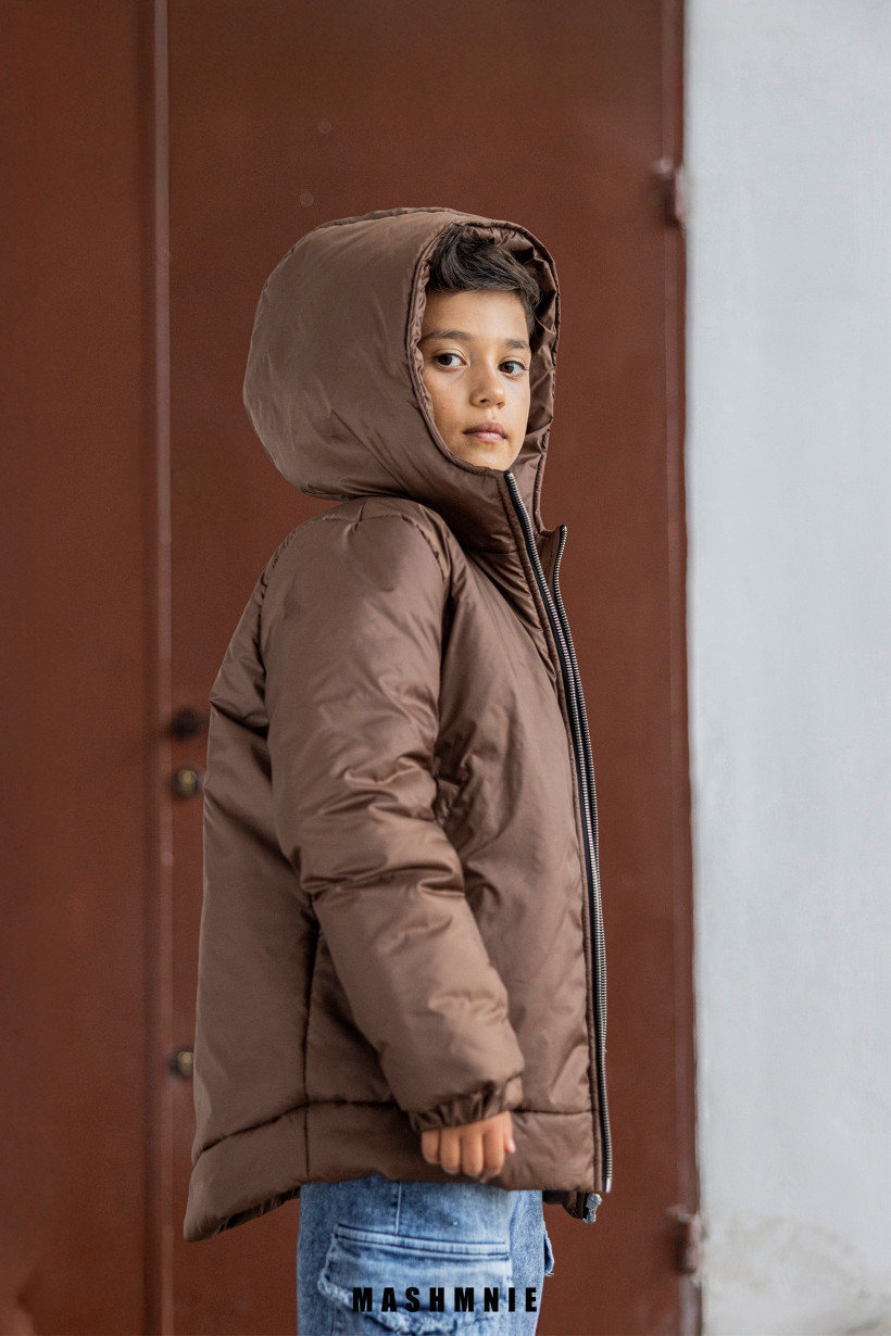 KURTKA ZIMOWA CZEKOLADOWA MASH MNIE