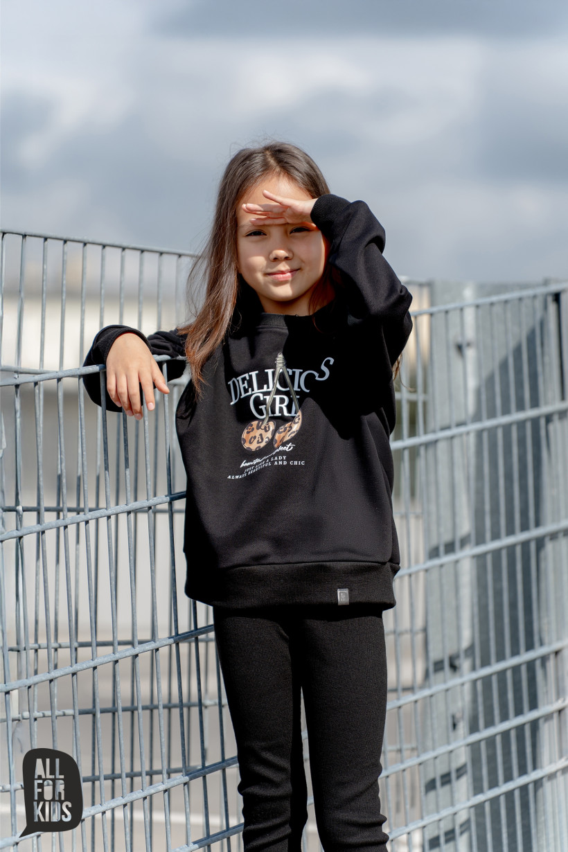 BLUZA CZARNA DELICIOUS GIRL PANTERA AFK