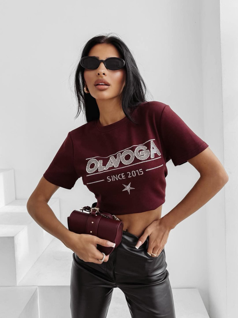 t-shirt BLACK PRINCE bordo WYPRZEDAŻ