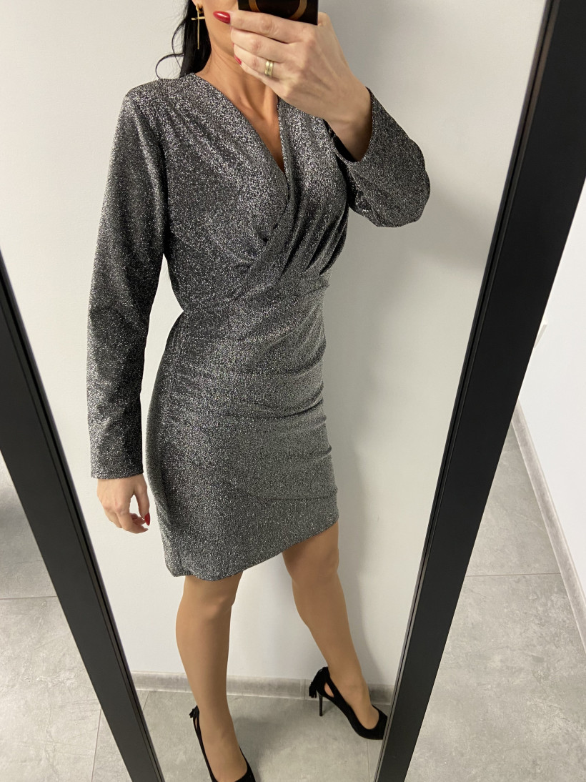 Sukienka 0129 połyskująca