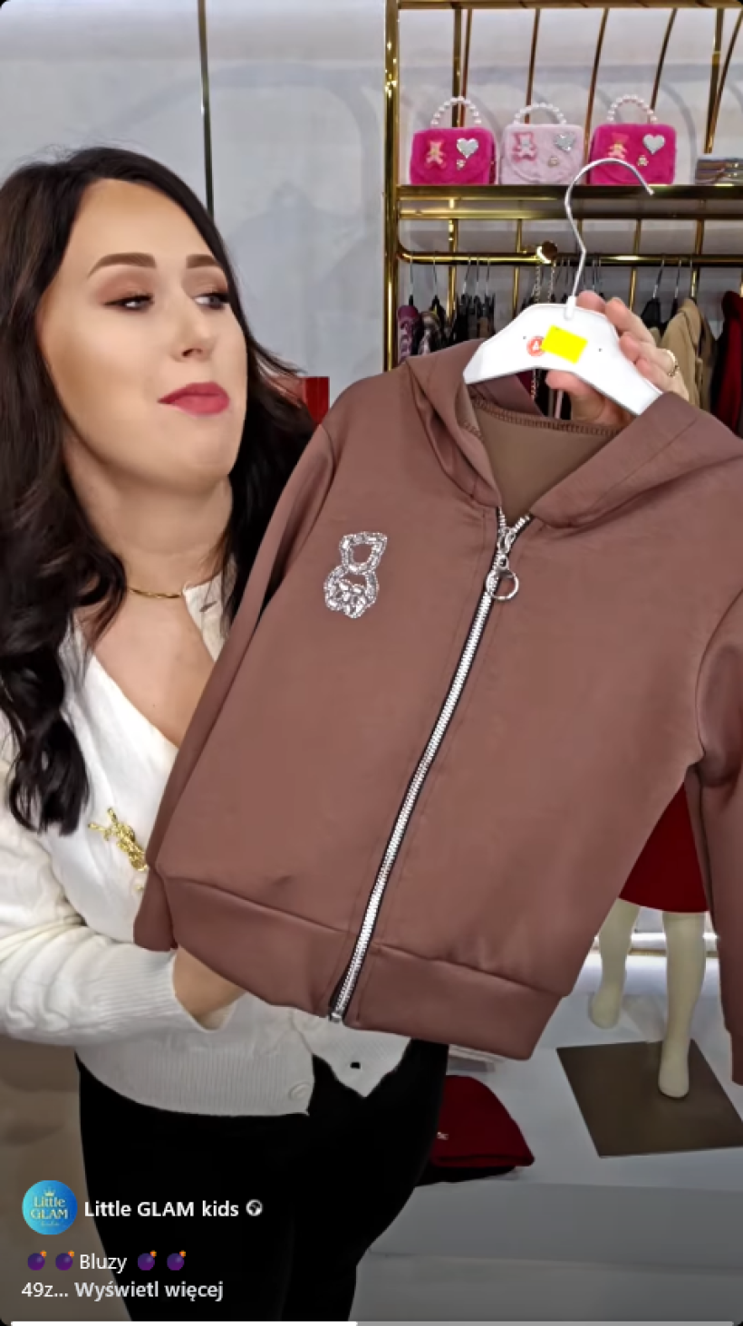 W Bluza  na zamek MIŚ CYRKOWNIE 25418A-CZEKOLADA