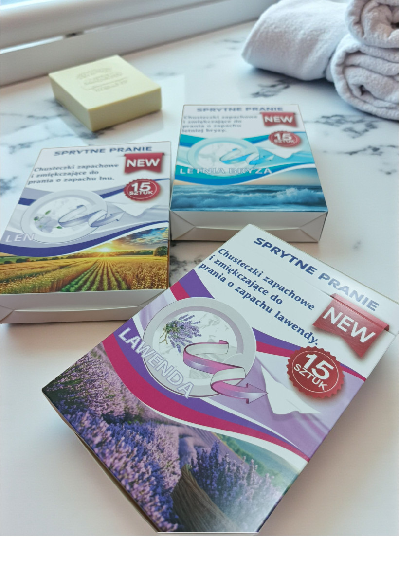 Chusteczki zapachowe do prania SPRYTNE PRANIE – 15 sztuk