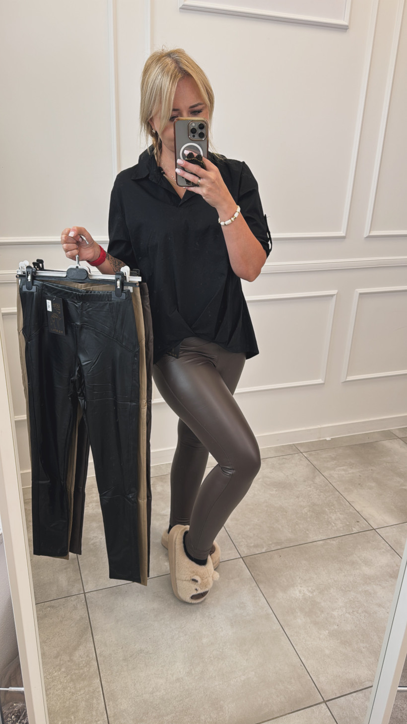 Legginsy eko skóra 13711
