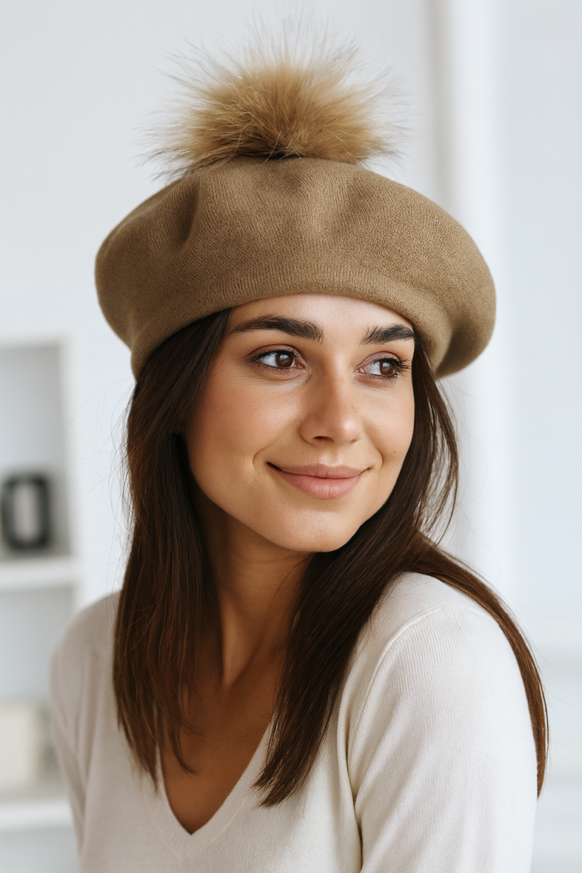 Beret brązowy  1670