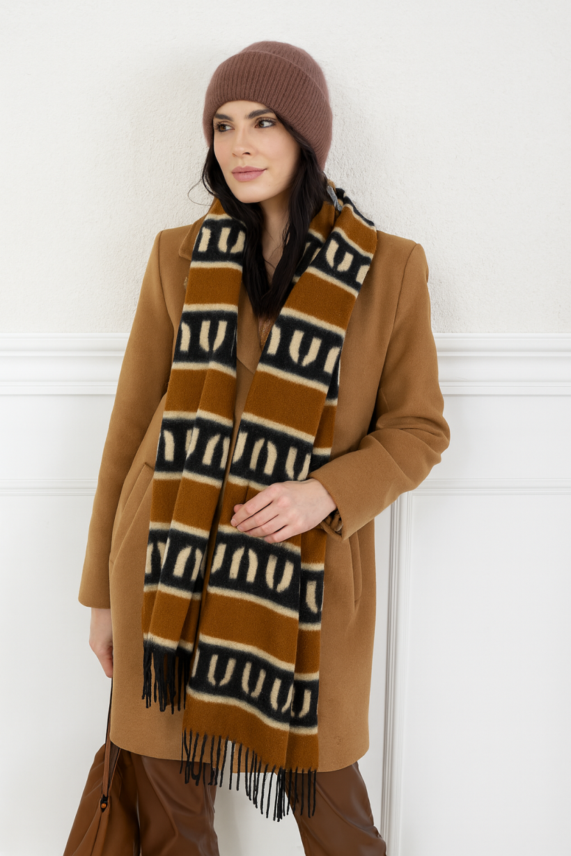 Szal brązowy fashion 1663