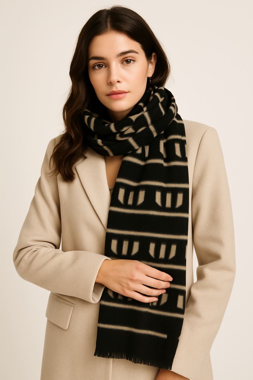 Szal fashion czarny 1663