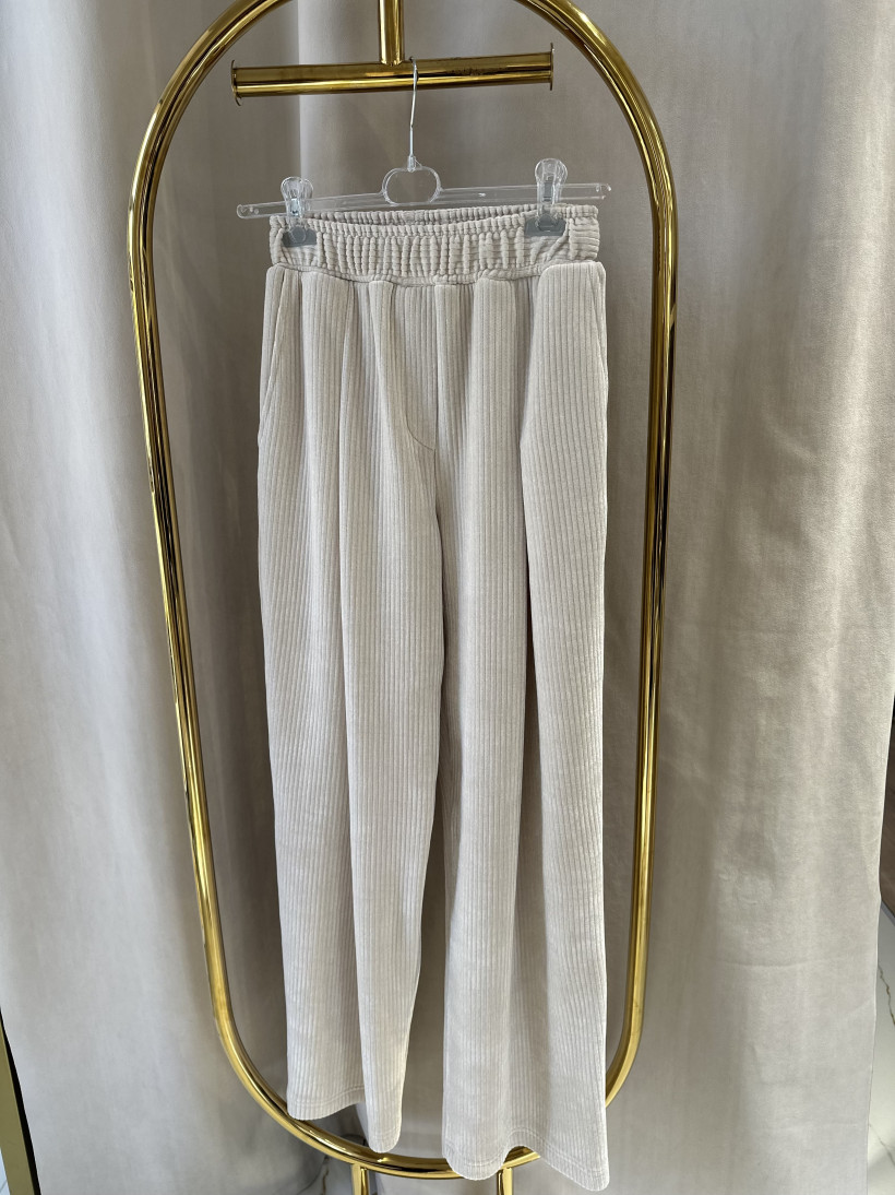 EM SPODNIE SZTRUKS JASNY BEŻ