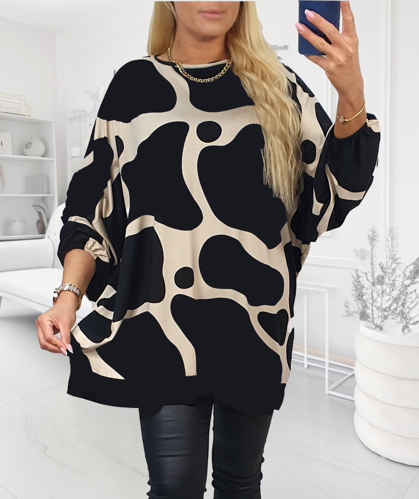 Tunika damska Plus Size – motylkowy krój
