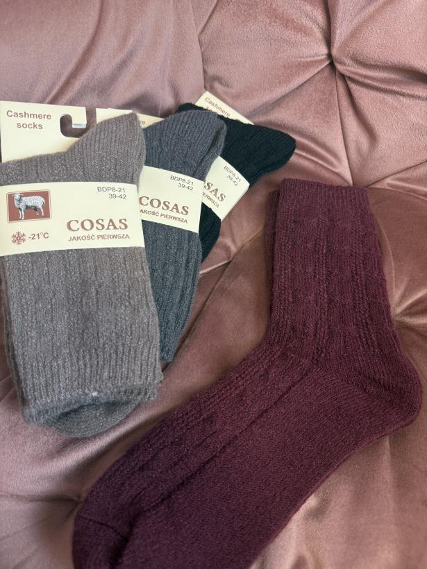 Kaszmirowe skarpetki