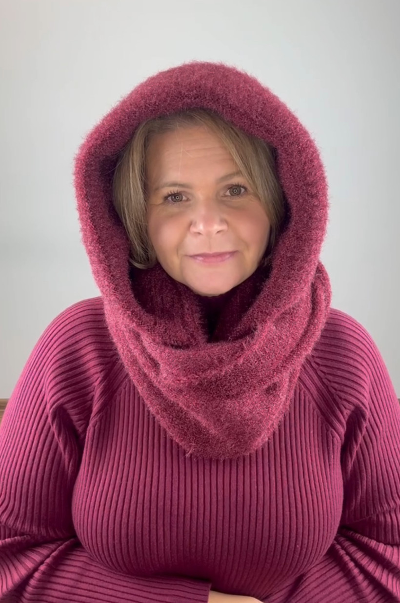 Czapko komin - 48495 - bordo