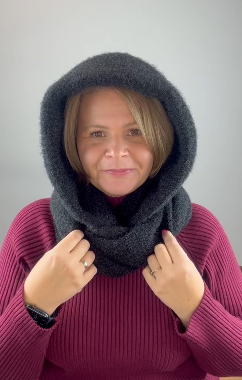 Czapko komin - 48495 - czarny