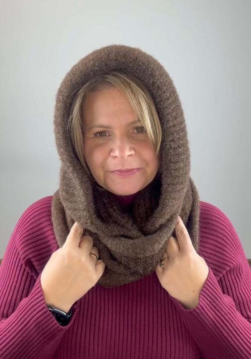 Czapko komin - 48495 - czekolada