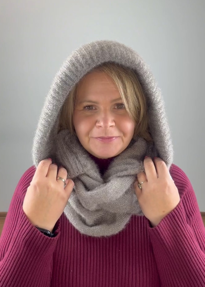 Czapko komin - 48495 - mokka