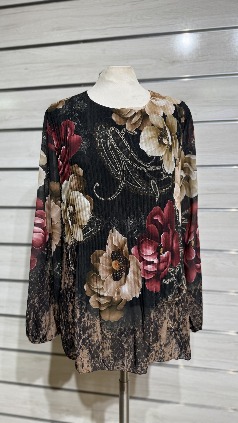 TUNICA PLISSADA A FRENTE