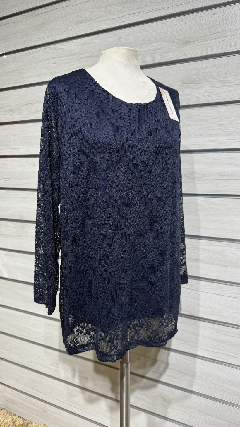 TUNICA RENDADA MANGA LONGA