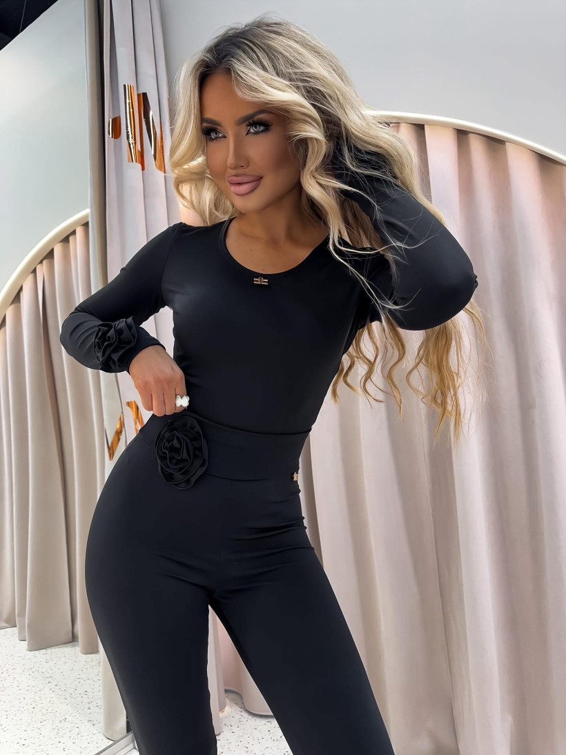 Komplet La Monne  Rose z lycry  czarny