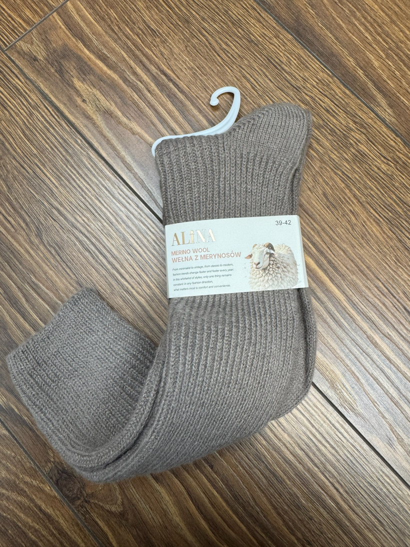 Podkolanówki z merynosa - rozm. 35/38-  6001 - fango