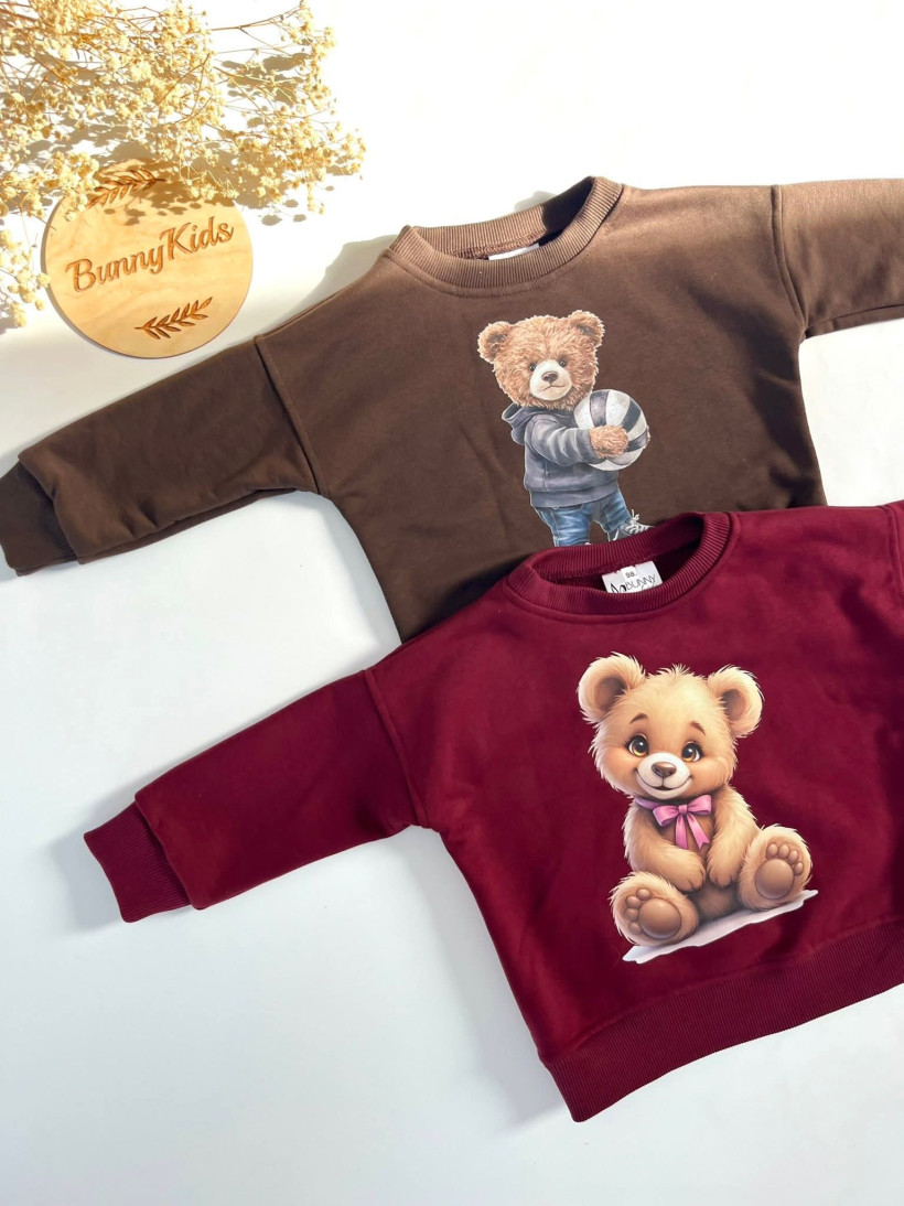 BLUZA MIŚ CHŁOPIEC CZEKOLADA BUNNY KIDS