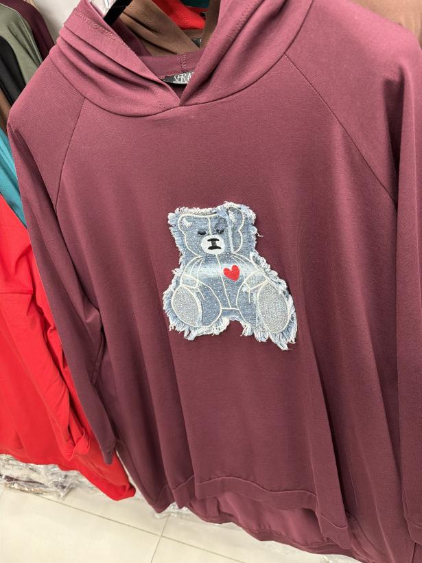 bluza dżinsowy miś