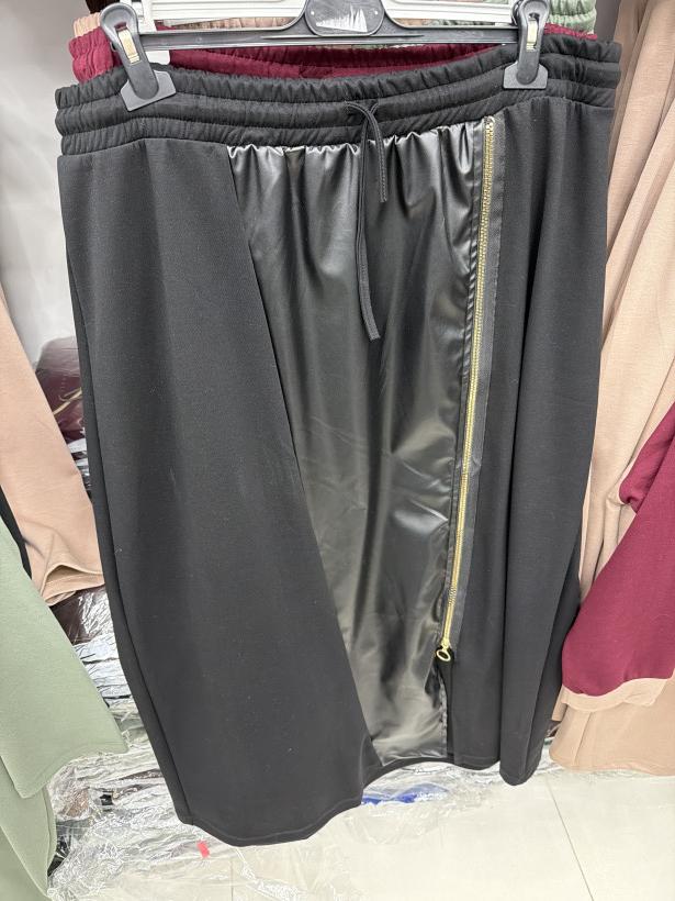 spódnica bawełniana z dodatkiem eko skóry