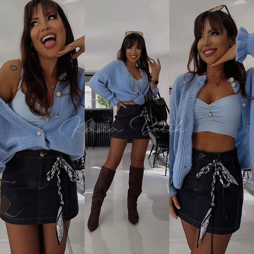 Sweterek Kardigan Giorginia Baby Blue
