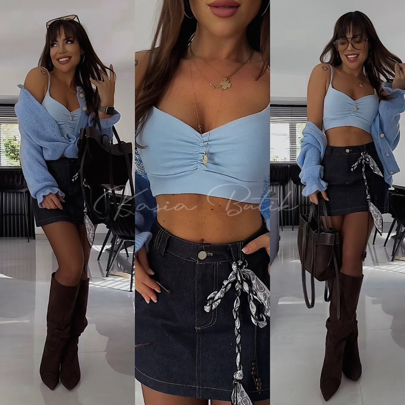 Crop Top Askili Dilvin Baby Blue