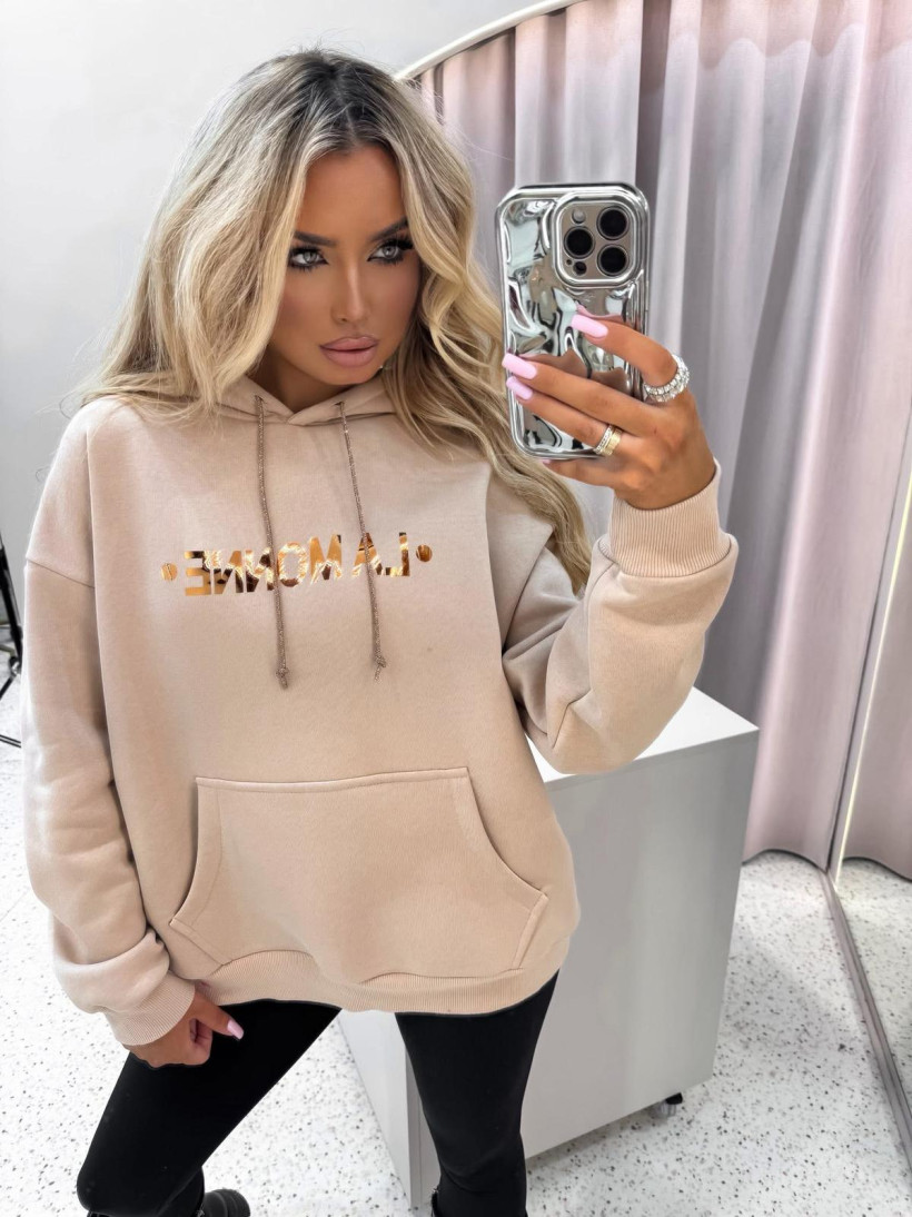 Bluza z kapturem Beż LaMonne