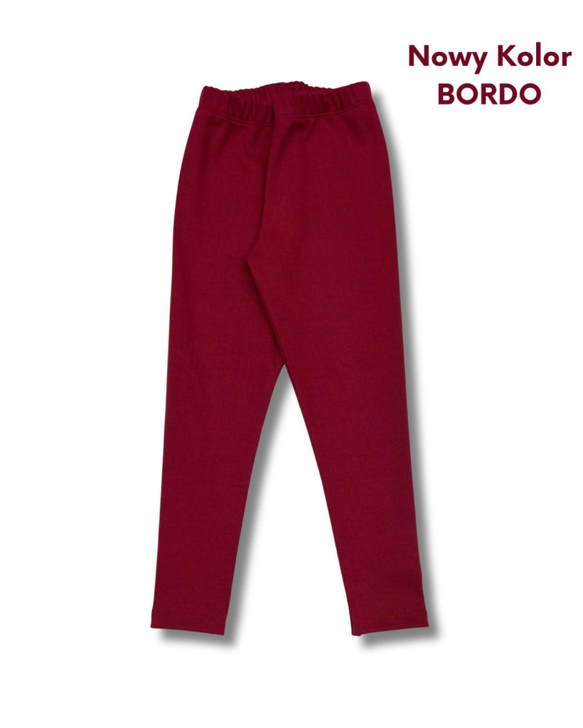 Leginsy prążek bordo Chrisma | Wygodne legginsy dla dziecka