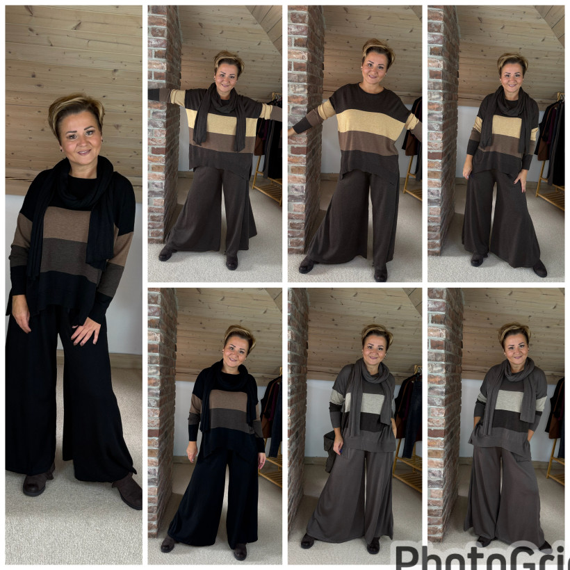 Sweter z szalem
