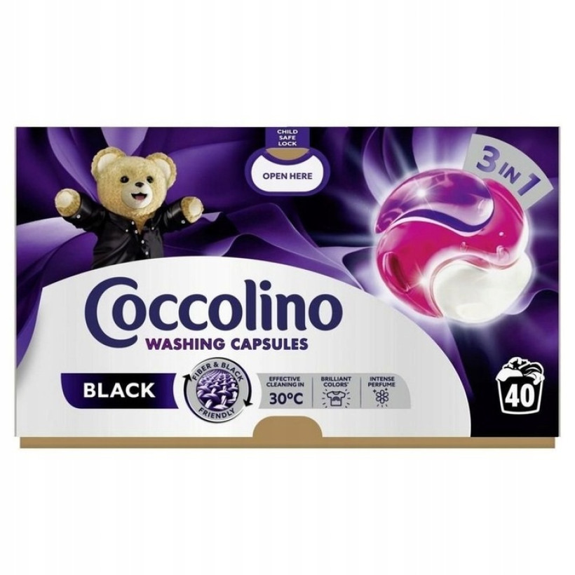 Coccolino kapsułki do prania 3w1 black 40szt