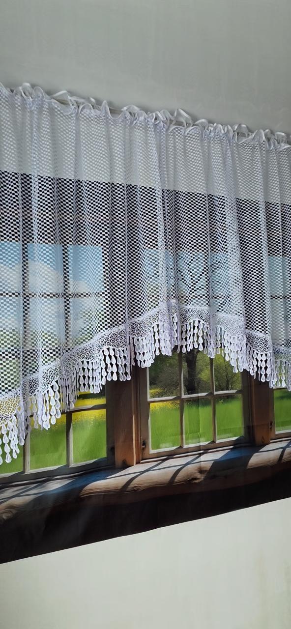 Firanka siateczka 300x120cm z gipiurą 