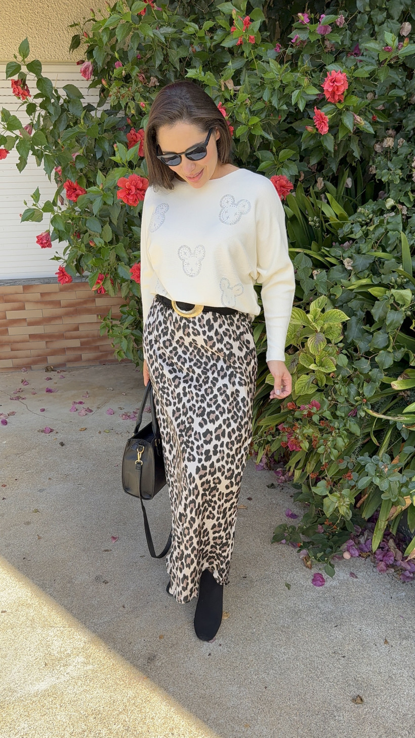 SAIA ANIMAL PRINT ACETINADO