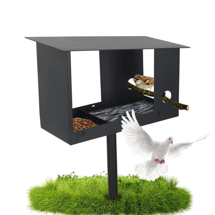 karmnik dla ptaków ze stali nierdzewnej